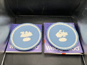 Wedgwood Walt Disney Jasperware Commemorative Plates - Set Of 2