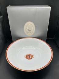 Christian Dior 'Dior Monogram' Fine Bone China Soup/Cereal Bowl With Original Box