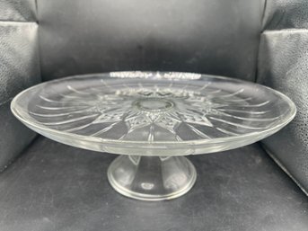 Pressed Glass Pedestal Cake Stand