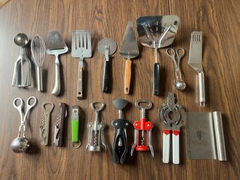Vintage & Modern Kitchen Utensil And Barware Tool Lot  18 Piece Collection