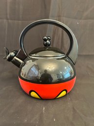 Disney Parks Mickey Mouse Enamel Coated Whistling Tea Kettle