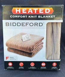 Biddeford Full Size Comfort Knit Heated Blanket NOS
