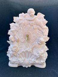 Victorian Style Ceramic Cherub Mantel Clock