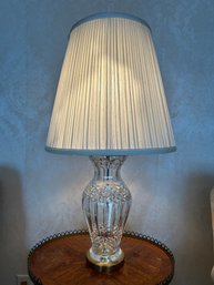 Waterford Irish Cut Crystal And Brass Urn Shaped Table Lamp
