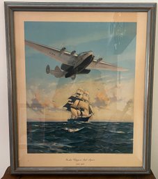 Pan Am Yankee Clippers Sail Again 1838-1939 Framed Aviation Print