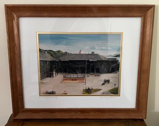Marilee G. Lithwa Signed 1999 Fort William Henry Lake George Framed Art Print