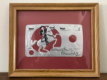 Hopalong Cassidy Embossed Metal Plaque Framed