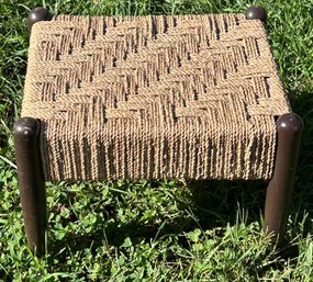 Vintage Mid-Century Modern Danish Cord Footstool