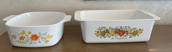 Corning Ware 2-Piece Bakeware Set: 'Spice Of Life' & 'Wildflower' Patterns, 2 Pieces