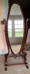 Bombay Co. Fruitwood Oval Cheval Dressing Mirror