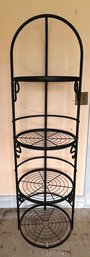 Matte Black Metal 4-Tier Corner Etagere