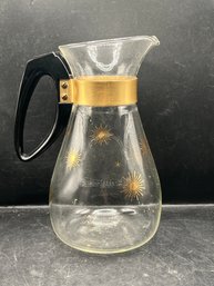 Mid-Century Modern Atomic Starburst Glass Carafe