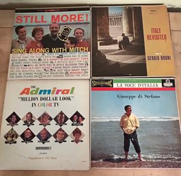 Assorted Vinyl Records: The Admiral, Still More, Connie Francis, Italian Wedding In Stereo And More, 11 Pieces