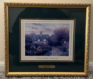 Thomas Kinkade 'Come Inside For A Warm-Up' Framed Accent Print  With COA