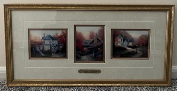 Thomas Kinkade 'Autumn Moments' Triple Accent Framed Lithograph With COA