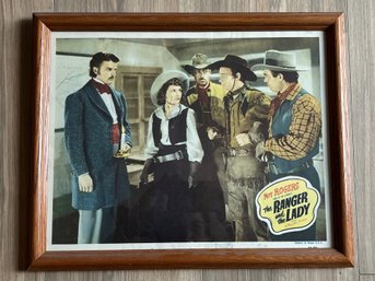 Roy Rogers The Ranger And The Lady Lobby Card Framed