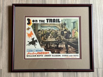 Hopalong Cassidy 3 On The Trail Lobby Card Framed
