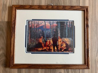 C.L. Goldrick Art Print 'Bears, Beef And Boasting' Western Landscape Framed