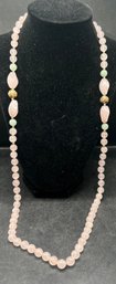Rose Quartz & Aventurine Cloisonné Station Necklace