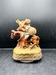 Vintage Don Quixote Music Box, Figurine Music Box