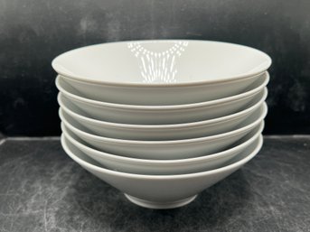 IKEA Of Sweden 365 Plus White Porcelain Tapered Salad / Fruit Serving Bowl - 6pcs