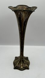 Antique Meriden Silver Plate Co. Fluted Trumpet Vase