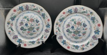 Andrea By Sadek Fine China Plates Vintage Floral Paisley Pattern With Gold Trim  Made In Japan - 2pcs