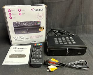 Aluratek ADTB01F Digital TV Converter Box & PVR DVR Media Player With Original Box