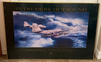 Intruders Outbound Operation Desert Storm Framed Military Aviation Poster
