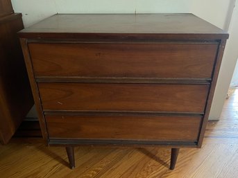 Mid-Century Modern Dixie Furniture 'Bach' Walnut 3-Drawer Chest