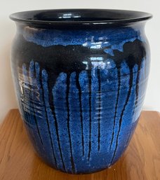 Artisan Studio Pottery Drip Glaze Stoneware Planter