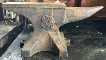 Antique Fisher & Norris 'Eagle' Cast Iron & Tool Steel Blacksmith Anvil