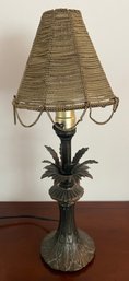 Metal Table Lamp With Mesh Shade