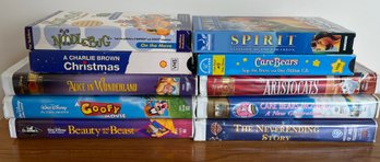 Vintage 90s Kids & Family VHS Movies Disney, Care Bears, & More - 10pcs