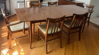 Mid-Century Modern Dining Table Set - 9 PCS