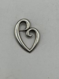 Vintage James Avery Sterling Silver Mothers Love Heart Brooch Pin, 0.28ozt