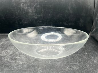 Vintage Mid-Century Clear Glass Serving Bowl