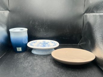 Wamsutta & Linens 'n Things Ceramic Bathroom Accessory Set - 3 Pieces