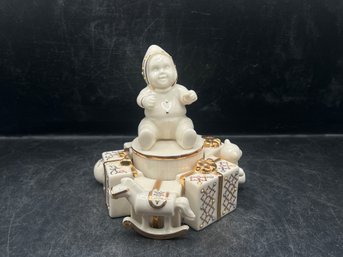 Lenox 'China Jewels' Musical Figurine Titled 'Baby Blocks'