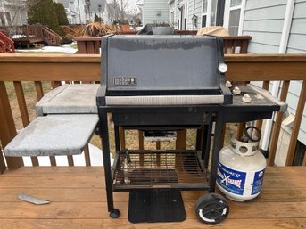 Weber Genesis Silver A Gas Grill Propane Gas Grill  With Side Table & Tank