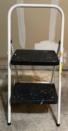 Cosco 2-Step Folding Steel Step Stool With High-Reach Handrail - Black