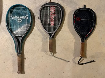 Tennis & Racquetball Rackets: Spalding 'Intimidator, Wilson 'Graphite Sting' & Ektelon 'Graphite Avenger' - 3