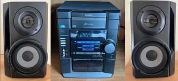 Sony MHC-RG20 Mini Hi-Fi Component System - 3-CD Changer, Dual Cassette, & Speakers