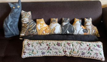 Cat-themed Draft Stoppers - 4 Piece Lot