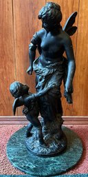 Jean Bulio Bronze 'Venus And Cupid' Statue