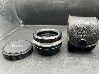 Vivitar Auto 2x Custom Tele-Converter Model 2X-1 With Leather Case