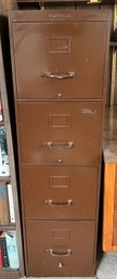 Vintage Peerless 4-drawer Industrial Steel Filing Cabinet