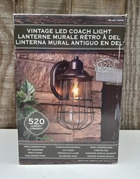 Manor House Vintage LED Coach Light  Oiled Bronze Exterior Wall Lantern