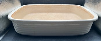 The Pampered Chef Family Heritage Stoneware Rectangular Baker In Cream