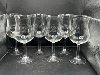 Vintage Luminarc Hurricane Wine Glass Goblets Made In France - 6pcs